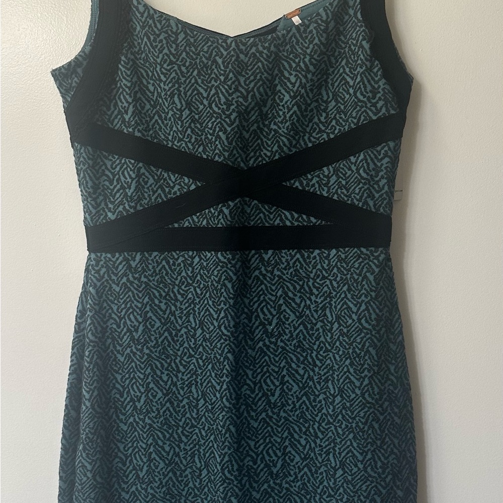 Free People Green Sheath Dress Sweetheart Neckline